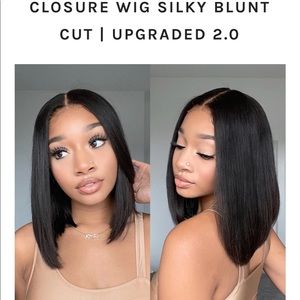 Luvmehair Blunt Cut Bob Closure Wig